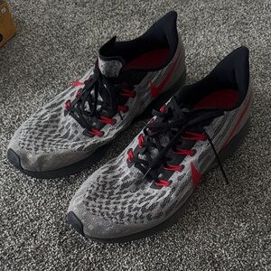 Nike Scarlet and Grey Ohio State Running Shoes